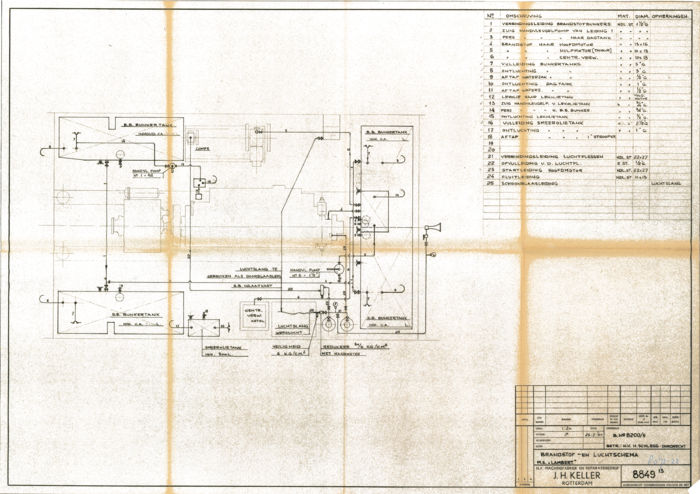 8849-13 Brandstof- en luchtschema