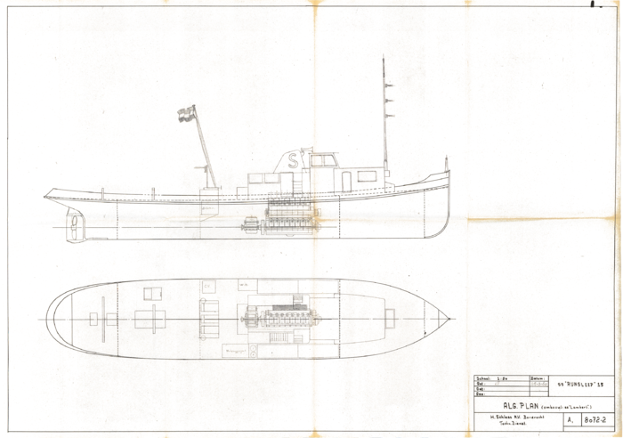 8072-2 Algemeen plan motorsleepboot