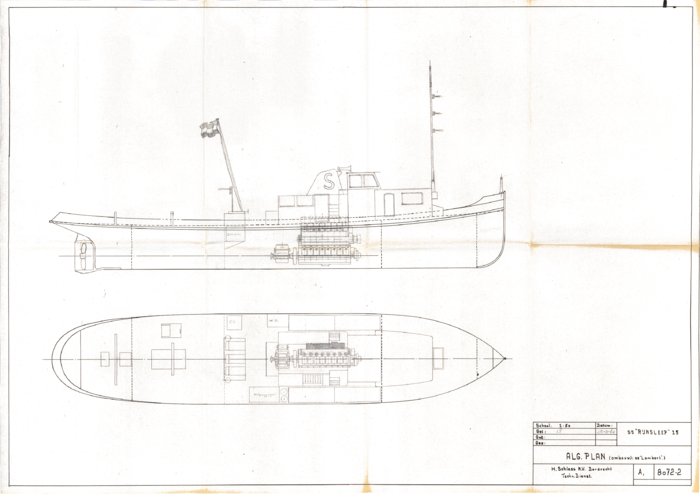 8072-2 Algemeen plan stoomsleepboot